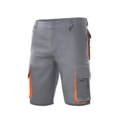 Bermuda multipoches bicolore  gris|orange T.44 Velilla - polyester 8435011416304_0