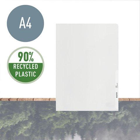 CHEMISE COIN PLASTIQUE LEITZ RECYCLE A4 POLYPROPYLÈNE 13/100E RECYCLÉE INCOLORE- PAQUET DE 100