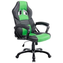 CLP Fauteuil de bureau / Gaming Pedro Noir / Vert - vert polyester 1915384125_0