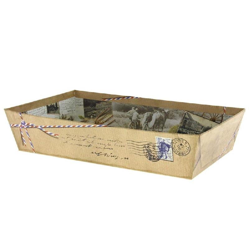 Corbeille carton rectangle 