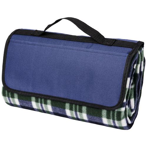 Couverture Park en polaire - Motif tartan avec poignée et poche - 135x120 cm - 160 g/m²_0