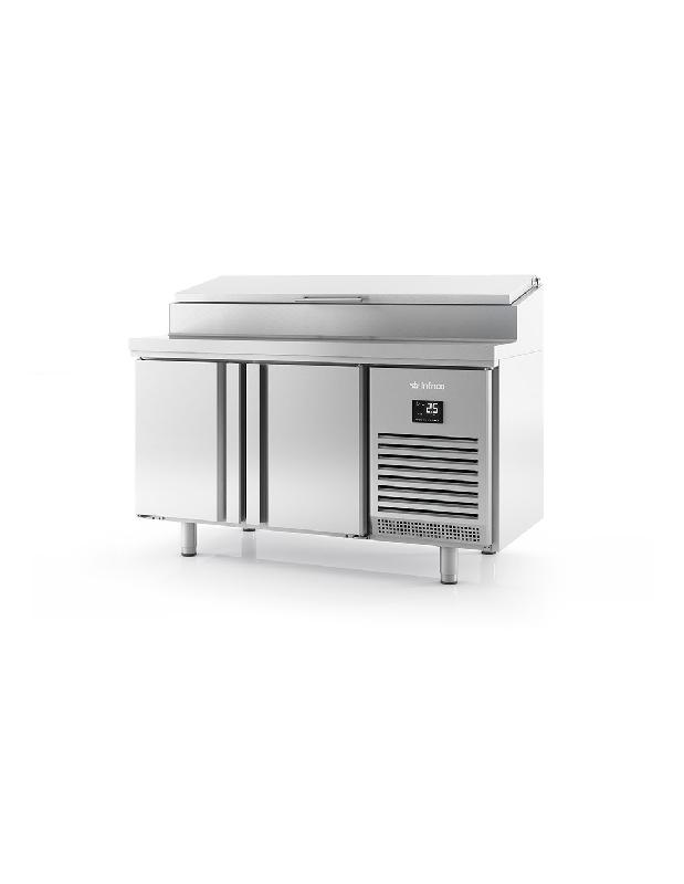Desserte réfrigérée de préparation 2 portes - 300 litres - Inox AISI 304 - BMPP1500EN - Infrico_0