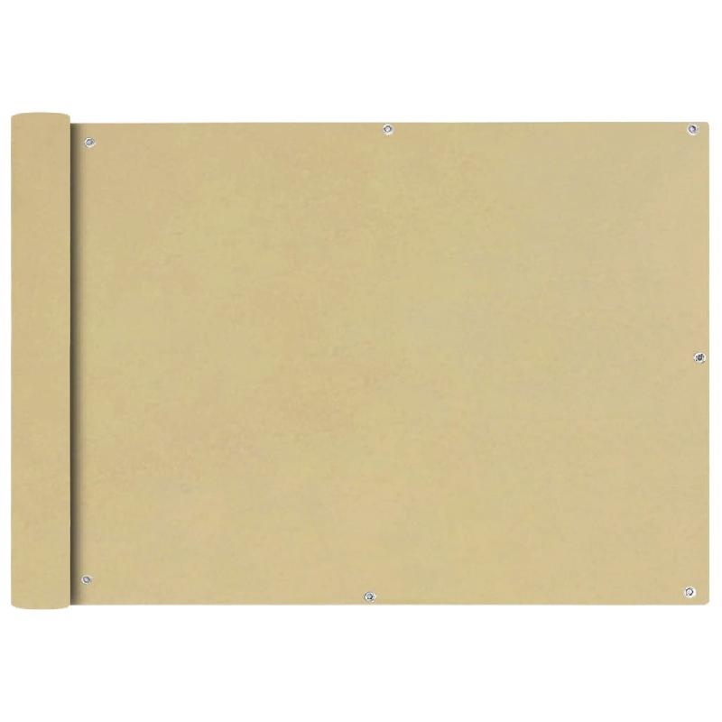 ÉCRAN DE BALCON BRISE PARE VUE PROTECTION CONFIDENTIALITÉ EN TISSU OXFORD 75 X 400 CM BEIGE 02_0010168_0