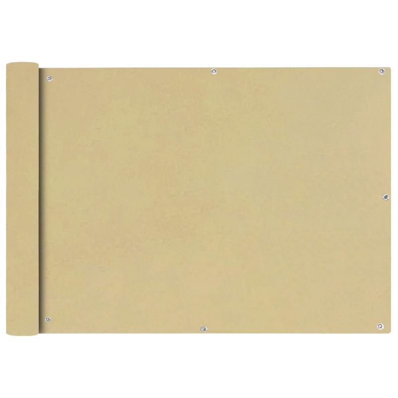 ÉCRAN DE BALCON BRISE PARE VUE PROTECTION CONFIDENTIALITÉ EN TISSU OXFORD 75 X 400 CM BEIGE 02_0010168_0