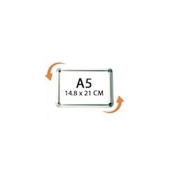 Edimeta Cadre Cadro-Clic® coins arrondis A5 - GRIS - gris aluminium 214105_0