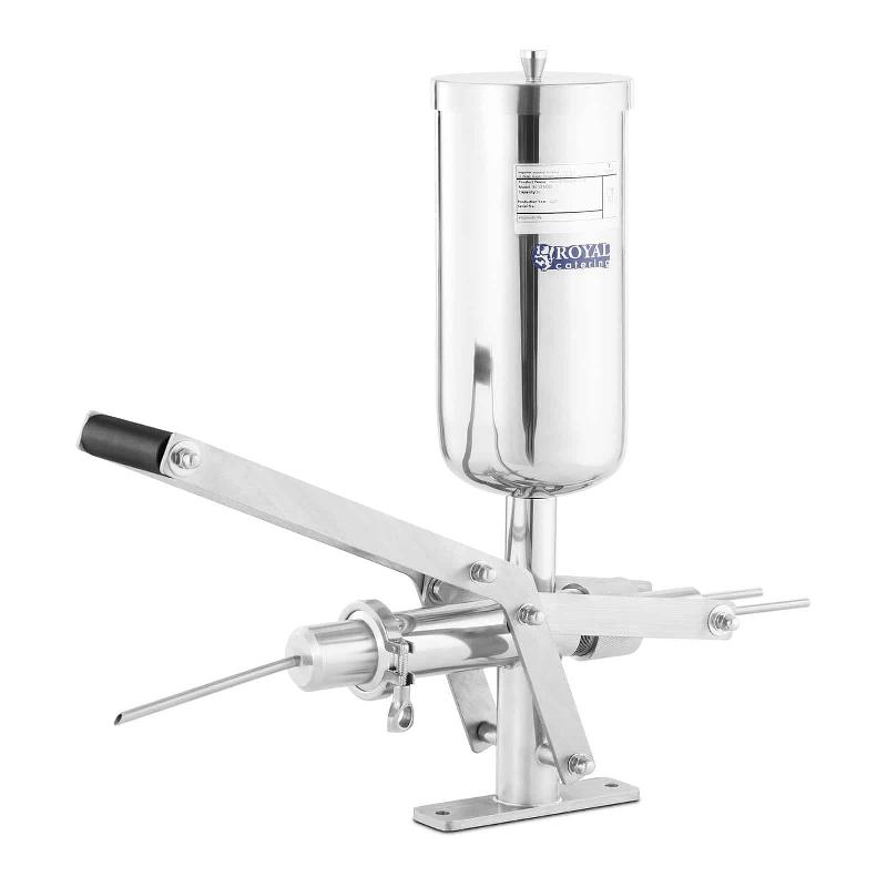 MACHINE À REMPLIR FARCIR APPAREIL À CHURROS PROFESSIONNEL (VOLUME : 5 L, CYLINDRE : Ø 140 MM, HAUTEUR DU CYLINDRE : 375 MM, MATÉRIAU : ACIER INOXYDABLE) 14_0004885_0