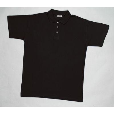 Polo à manches courtes 100% coton noir, taille XL_0