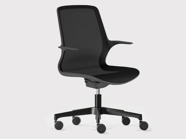 Siège de bureau Forward avec structure en nylon et tissu résille_0
