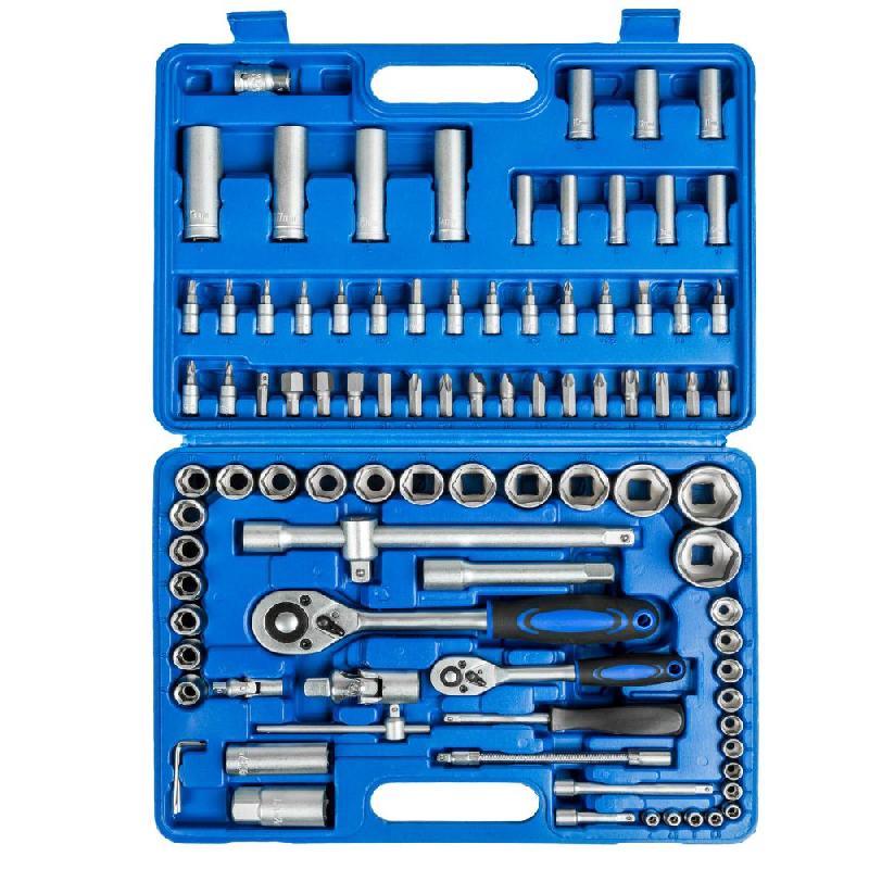 VALISE À OUTILS AVEC 94 PIÈCES ACIER CHROME VANADIUM RANGEMENT PRATIQUE 3408220_0
