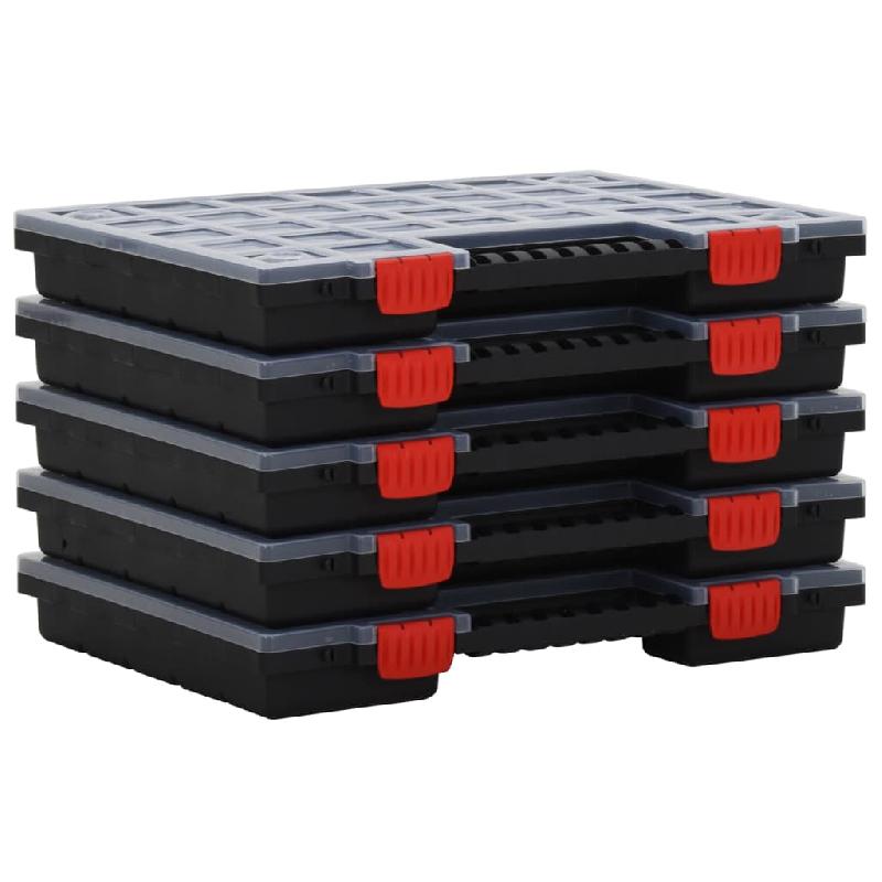 Vidaxl boîtes d'assortiment 10 pcs 40x30x5 cm polypropylène 3106444_0