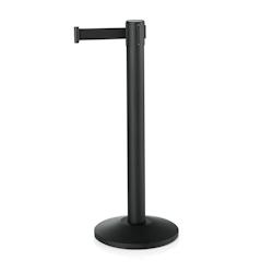 Poteau de barrière h95cm sangle 4.5m noir - WAS Germany - noir inox 1215 645_0