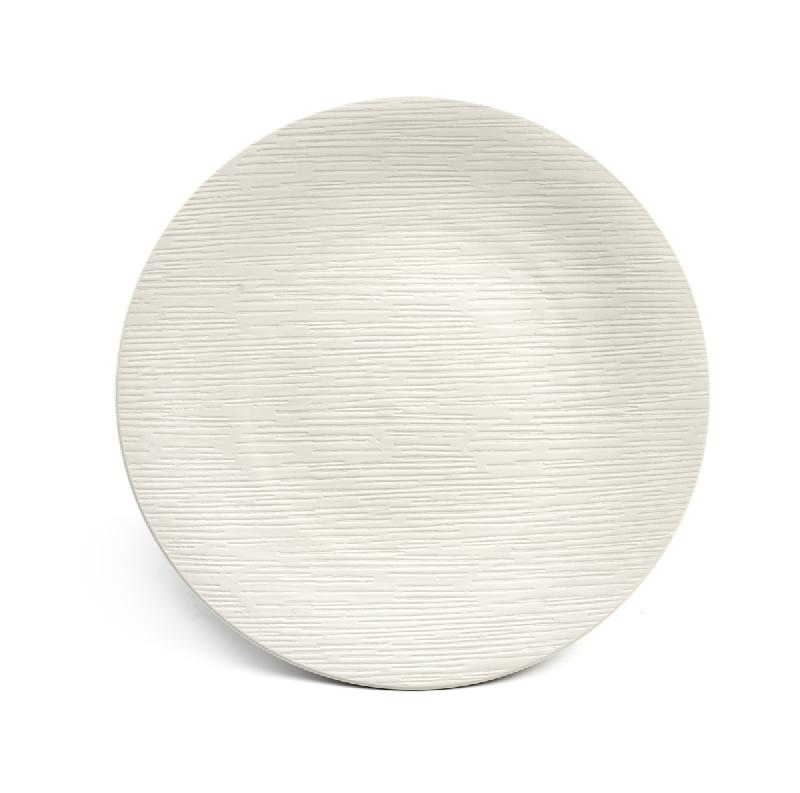 ASSIETTE COUPE PLATE ROND IVOIRE GRÈS Ø 27 CM MAGMA MEDARD DE NOBLAT