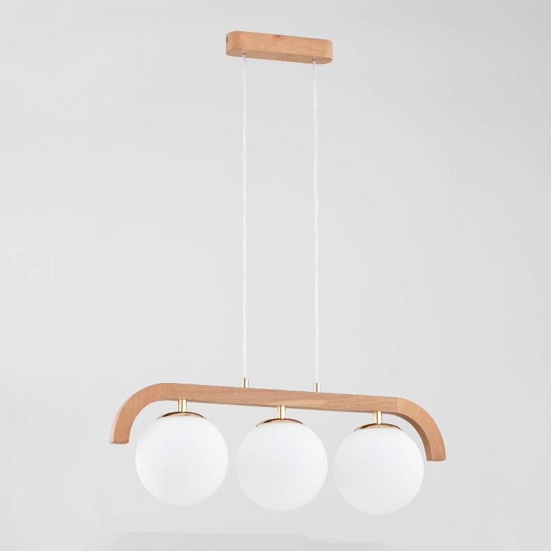 ALFA SUSPENSION KRYZA EN BOIS, À TROIS LAMPES