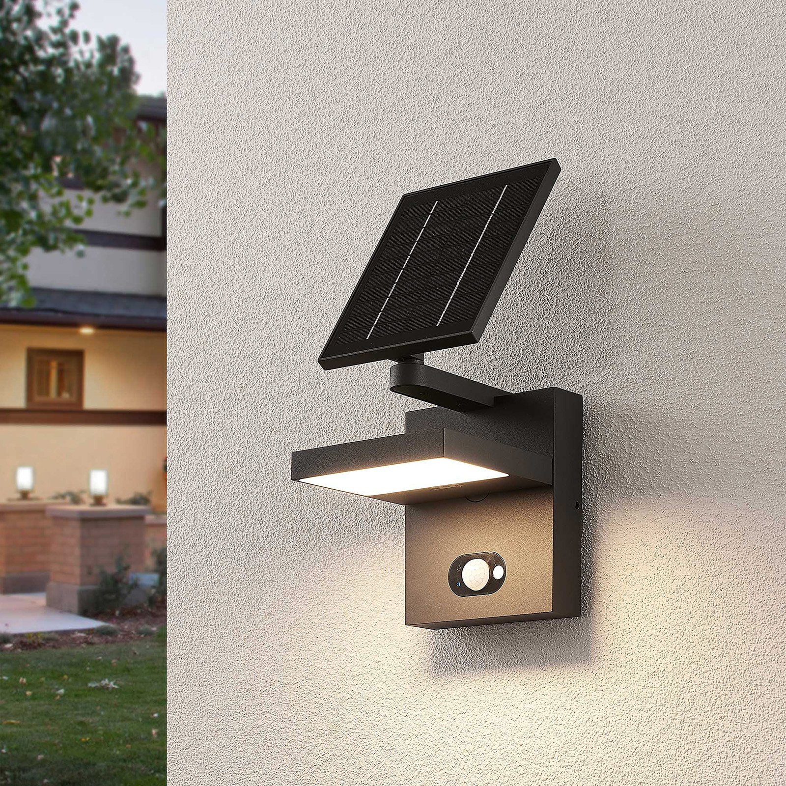 LUCANDE APPLIQUE D\'EXTÉRIEUR LED SOLAIRE SILVAN, DÉTECTEUR