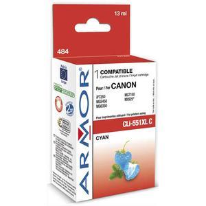 Armor - Cartouche compatible jet d'encre cyan Canon CLI-551XL K12625 pour imprimantes Pixma_0