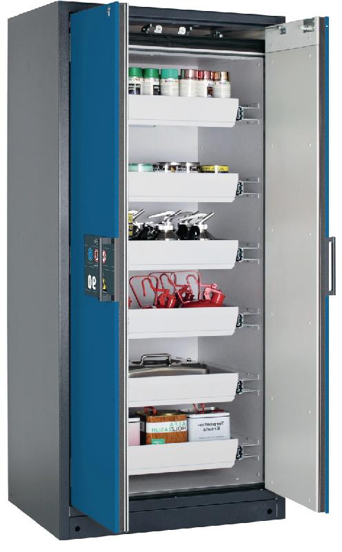 ARMOIRE SÉCURITÉ Q-CLASSIC-90 Q90.195.090 GRIS/BLEU - MANUTAN COLLECTIVITÉS