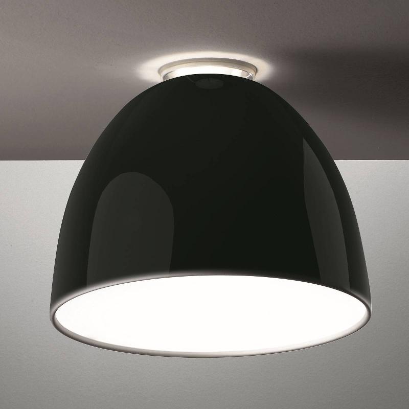 ARTEMIDE NUR MINI GLOSS PLAFONNIER, NOIR