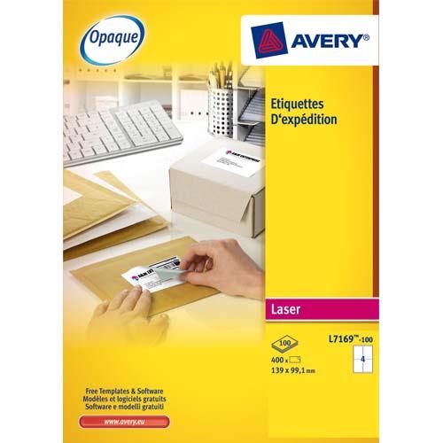 Avery boîte de 200 étiquettes laser blanc 199.6x143.5mm l7168-100_0