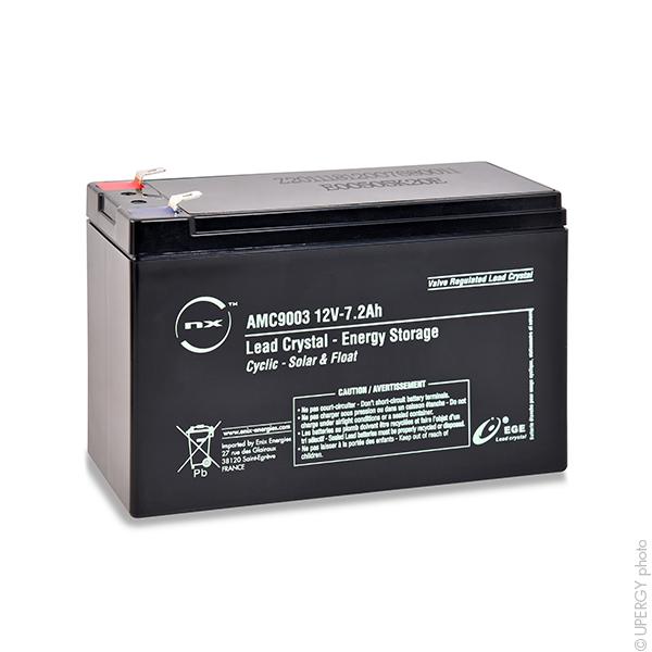 Batterie étanche Lead Crystal 6-CNFJ-7.2 - 12V 7.2Ah - Faston 6.35 - Recharge rapide et longue durée de vie_0