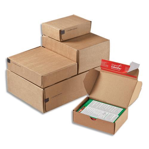 BOÎTE D'EXPEDITION POSTALE COLOMPAC MODULBOX, FERMETURE AUTOCOLLANTE - L14XH10,1XP4,3CM - LOT DE 2