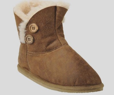 BOTTINES À BOUTONS ANTIQUE COGNAC
