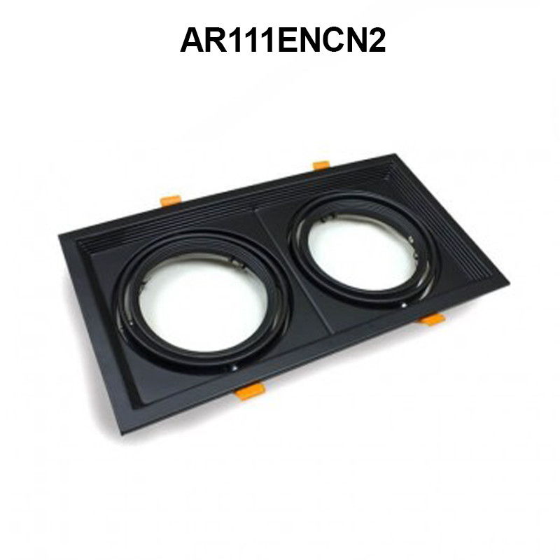 Cadre orientable encastré en aluminium pour ampoule AR111 - Réf AR111ENCN2 - Disponible en blanc_0