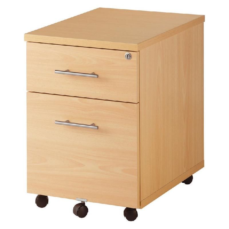 CAISSON MOBILE ACTUAL 2 TIROIRS - L.43 X P.60 X H. 60 CM - CHÊNE