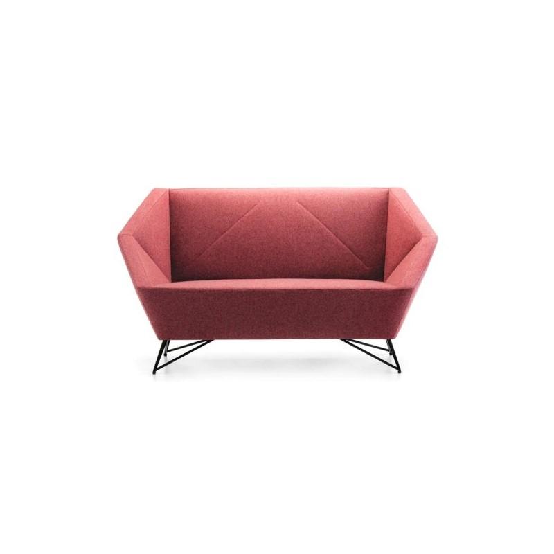 Canapé design 2 places 3ANGLE - Accoudoirs ergonomiques et pieds métalliques - 10 coloris disponibles - Marque PROSTORIA_0