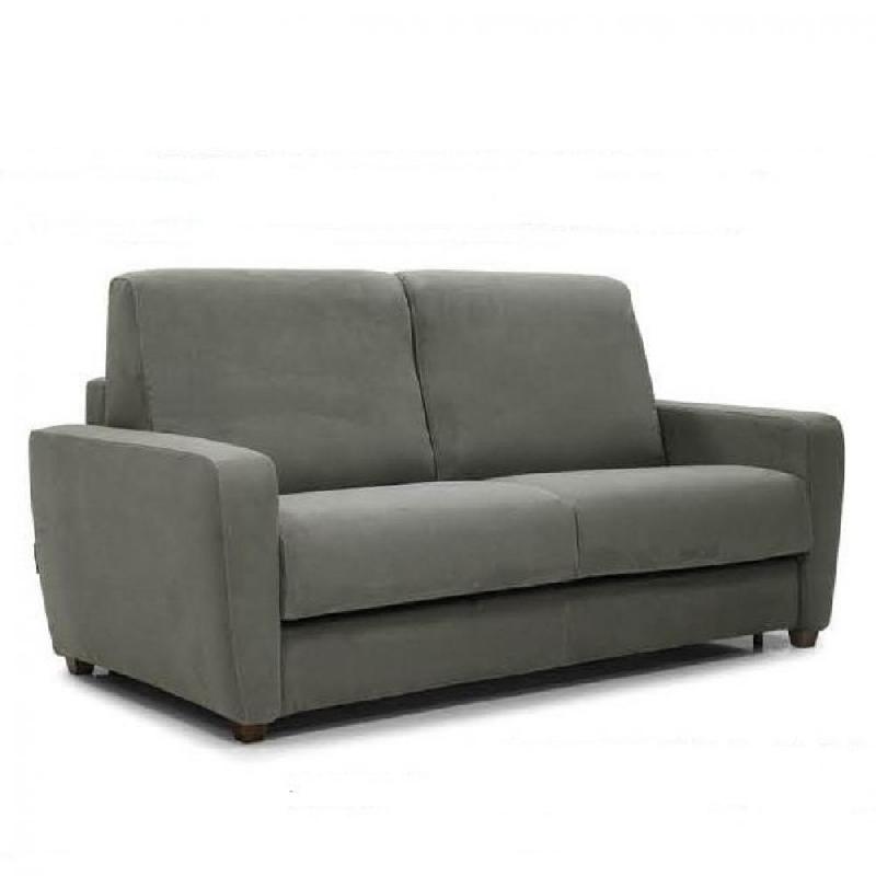 Canapé convertible express 140 cm NORMA - Matelas 18 cm - Tissu anthracite - 3 places_0
