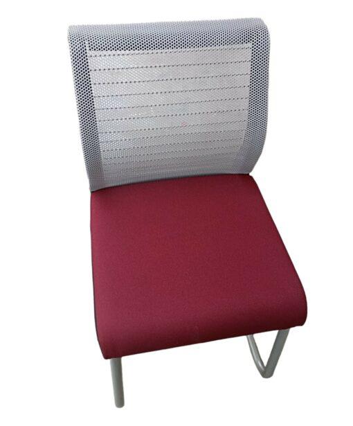 Chaise visiteur Think Steelcase d'occasion - ergonomique - dossier en maille - structure en acier chromé_0