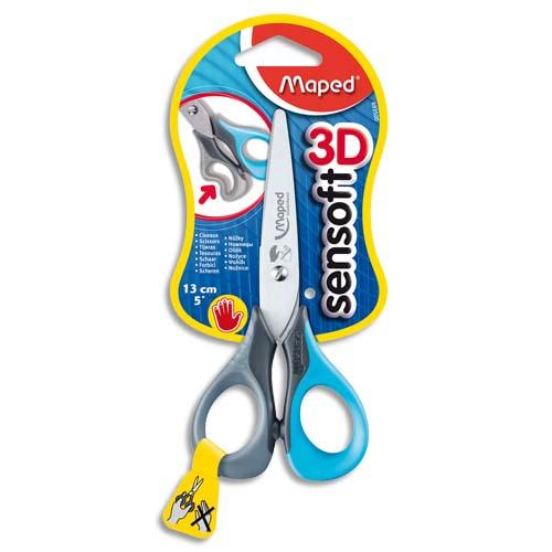 CISEAUX 13 CM POUR GAUCHER. ANNEAUX FLEXIBLES COMPLÈTEMENT SOUPLES - LOT DE 5