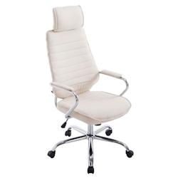 CLP Fauteuil de bureau Rako tissu Crème - beige textile 191625004_0