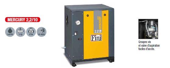 Compresseur à vis entraînement courroie sur châssis - 3/2,2 à 7,5/5,5 HP - Pression 8 à 13 bar - Débit réel 20 à 29 m3/h_0