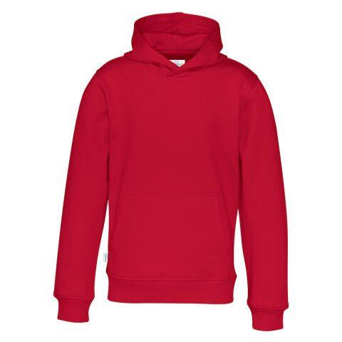 COTTOVER SWEATSHIRT À CAPUCHE ENFANT - CERTIFIÉ GOTS ROUGE - TAILLE 6 ANS
