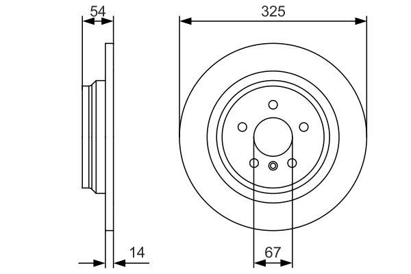 Disque de frein Bosch 0986479D10 - boîte de 2 disques - arrière - disque plein_0
