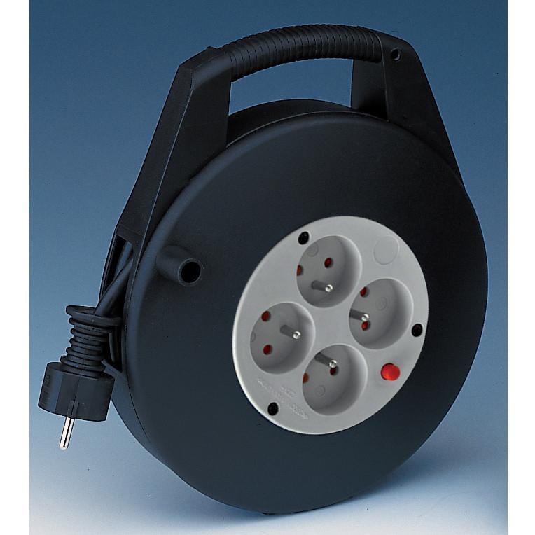 ENROULEUR DE CÂBLE ÉLECTRIQUE 10M, 4 PRISES, H05VV-F 3G 1,5 MM² BRENNENSTUHL