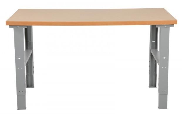Établi à hauteur réglable - Largeur 1600 et 2000 mm - Profondeur 800 mm - Hauteur 740 à 1100 mm - Plateau médium, chêne, Aluzink, vinyl ou laminé - Capacité 500 kg_0