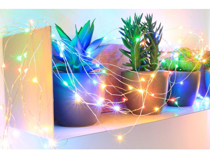 Guirlande électrique de noël microled 7.5 m, 150 leds multicouleur