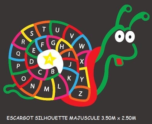 Jeux thermocollés - Escargot alphabet majuscule - Référence BTJT03_0