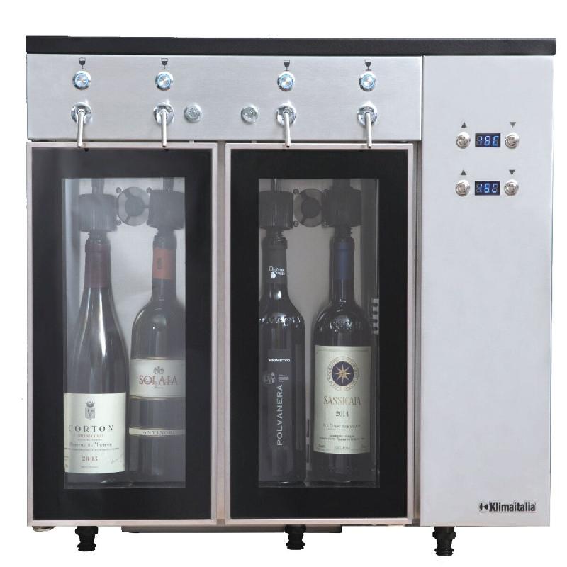 KLIMAITALIA Machine à azote 4 bouteilles. Distributeur numérique. Régulateur température électronique compartiments séparés. T° +4°C/+18°C._0