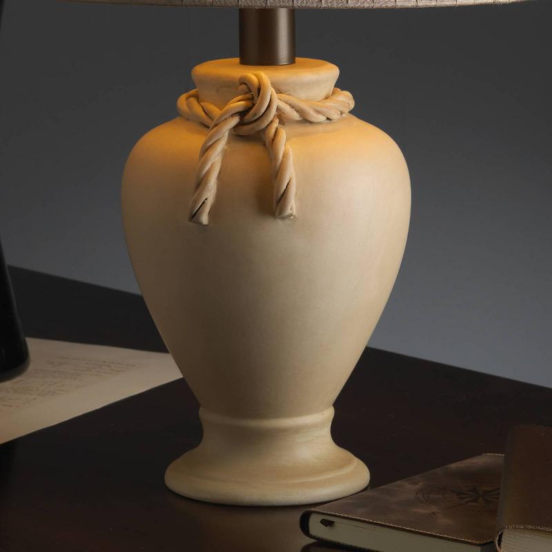 ONLI LAMPE À POSER TRECCIA AVEC ABAT-JOUR EN TISSU