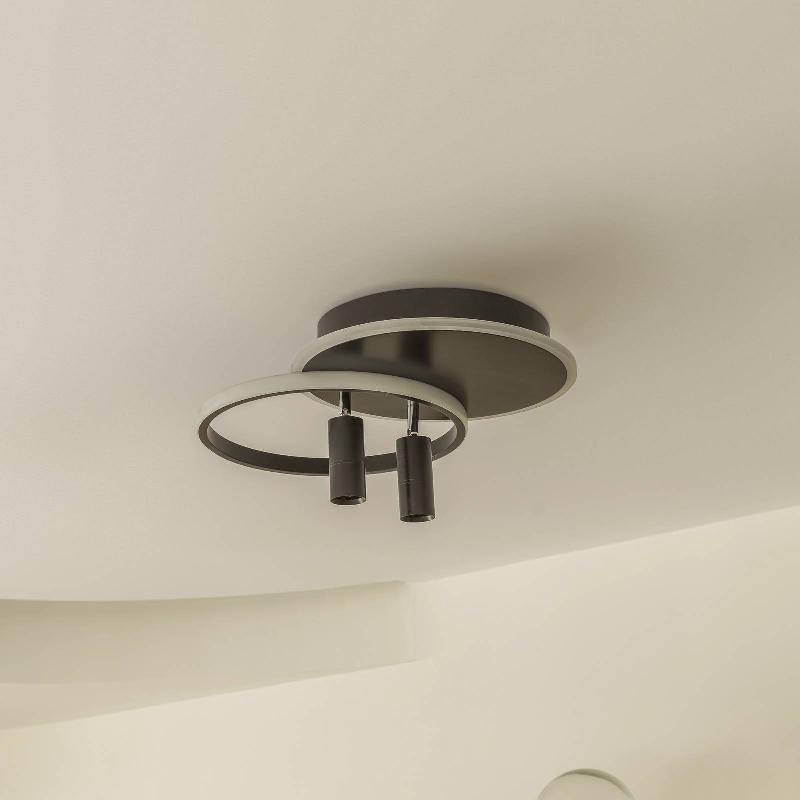 LUCANDE TIVAL PLAFONNIER LED, ROND, NOIR