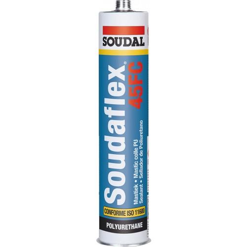 MASTICS POLYURÉTHANE MONOCOMPOSANT ÉLASTIQUE SOUDAFLEX 45 FC - NOIR 300ML C24 SOUDAL