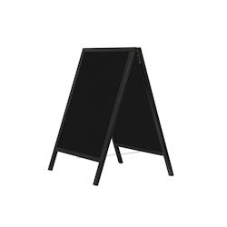 METRO PROFESSIONAL Panneau de trottoir, bois de pin/métal, 55 x 56 x 82 cm, noir - noir multi-matériau 4337255234840_0