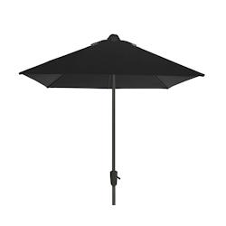 METRO PROFESSIONAL Demi-parasol rectangulaire, acier/aluminium, 2.1 x 1.3 m, avec manivelle, hydrofuge, anthracite/gris - noir multi-matériau 4337255_0