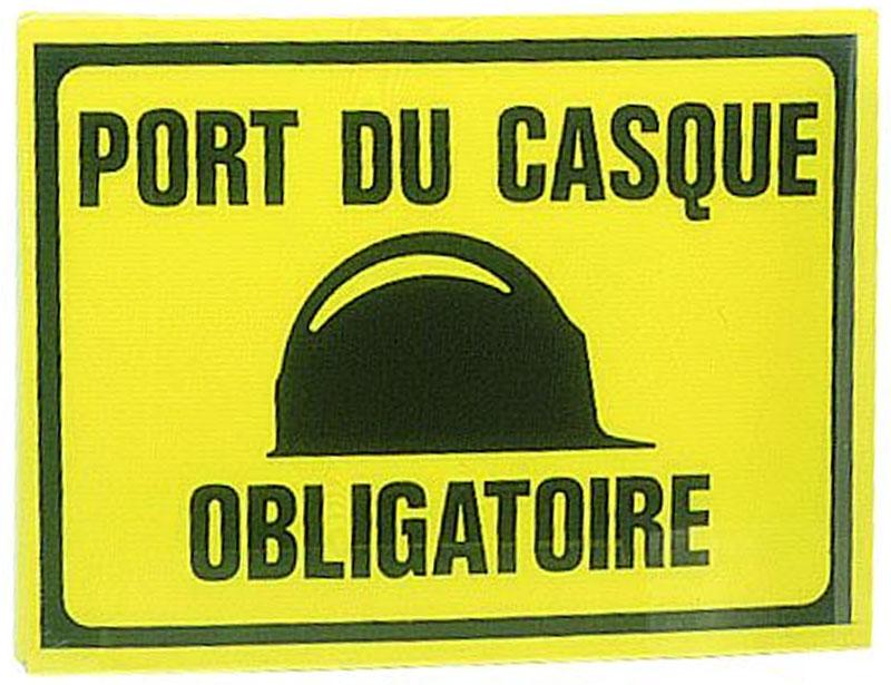 Panneau porte casque obligatoire - 300x200mm - NOVAP - Réf. 4304342 - Traitement anti-UV - 790826_0