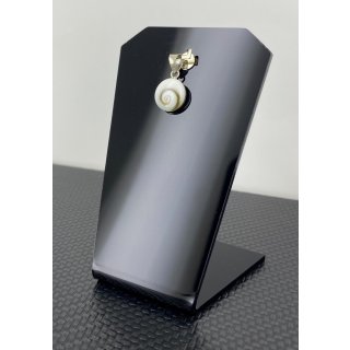 PENDENTIF ROND OEIL DE SAINTE LUCIE ET ARGENT 92.5