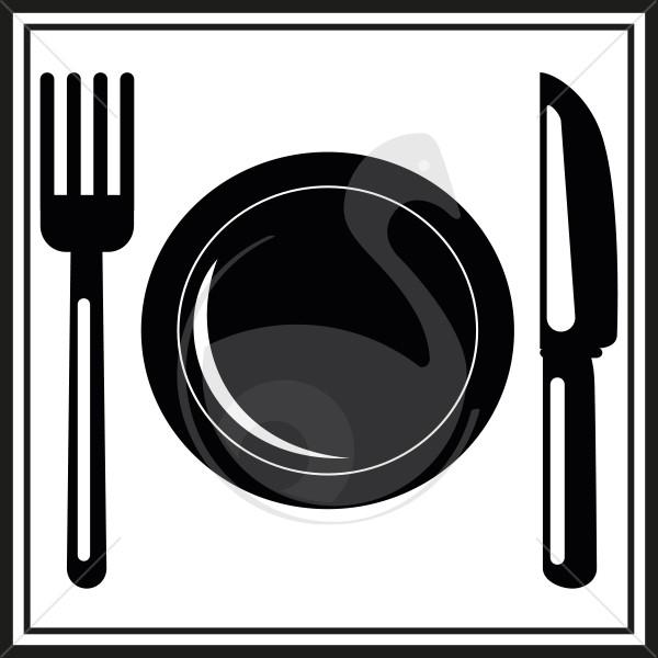 Pictogramme Restaurant Assiette Et Couverts