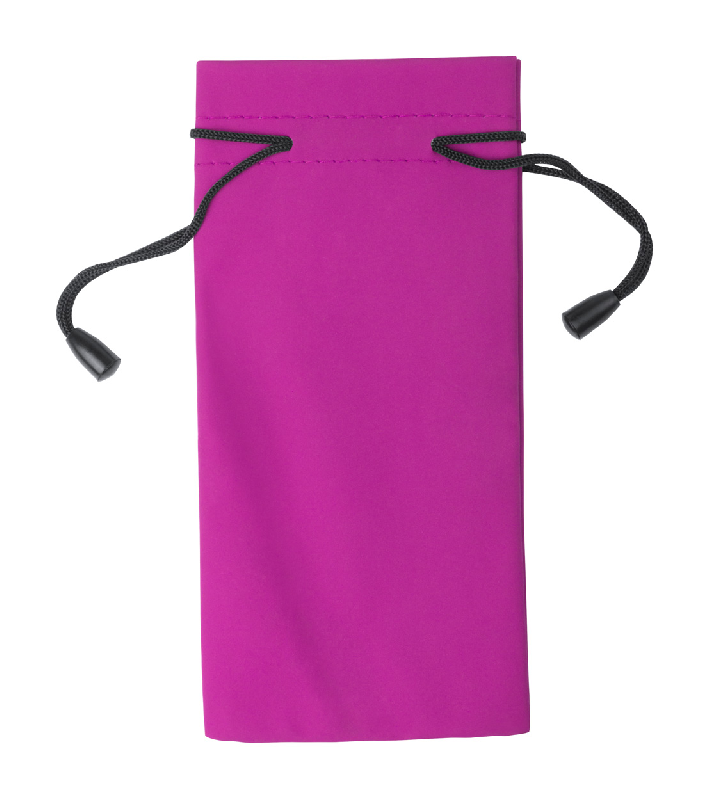 Pochette pour lunettes de soleil en polyester - couleur fuchsia - poids 7g_0