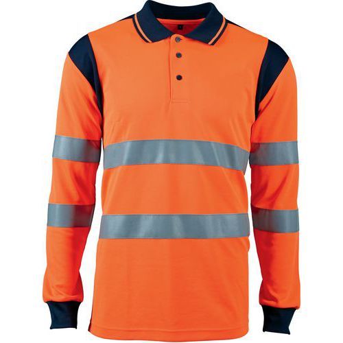 POLO HAUTE VISIBILITÉ ORANGE À MANCHES LONGUES DE TAILLE L - SINGER SAFETY